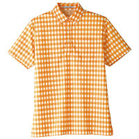 ボンマックス チェックプリントポロシャツ（半袖） 男女兼用 オレンジ LL FB4523U（直送品）