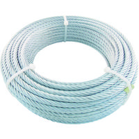 トラスコ中山 TRUSCO JIS規格品メッキ付ワイヤロープ (6X19)Φ6mmX10m JWM-6S10 1巻 759-9480（直送品）