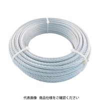 トラスコ中山 TRUSCO JIS規格品メッキ付ワイヤロープ (6X24)Φ12mmX10m JWM-12S10 1巻 759-9455（直送品）