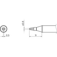 白光 こて先/0.8D型 T31-01D08 1本(1個) 751-7050（直送品）