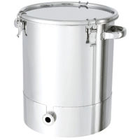 日東金属工業 日東 ステンレスタンク片テーパー型クリップ式密閉容器 20L KTT-CTH-30 1個 751-6002（直送品）