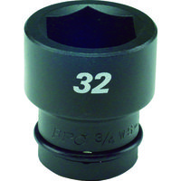 フラッシュツール FPC インパクト ショート ソケット 差込角19mm 対辺32mm 1.1/4 3/4WS-32 1個 769-6710（直送品）