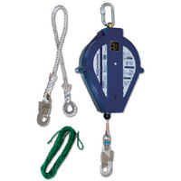 TSUYORON ワイヤーロープ巻取式墜落防止器具 ULー30S ウルトラロック 30m カラビナ・台付・引寄ロープ付 UL-30S-BX（直送品）