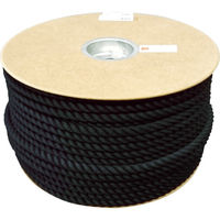 ユタカメイク ポリエステルロープ ドラム巻 12φ×100m 黒 PRS-61 1巻 754-1376（直送品）