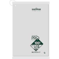 日本サニパック サニパック L13Hスタンダードポリ袋吊り下げタイプ(0.03)13号 L13H-CL 1袋(100枚) 755-5041（直送品）