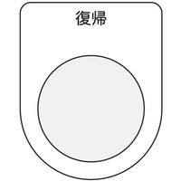 アイマーク IM 押ボタン/セレクトスイッチ(メガネ銘板) 復帰 黒 φ25.5 P25-20 1枚 751-3968（直送品）