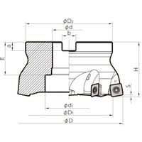 京セラ（KYOCERA） 京セラ MFHフェースミル MFH160R-14-8T 1個 654-6749（直送品）