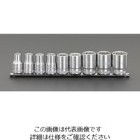 エスコ 1/4”DR/3ー8mm [INHEX]ビットソケット EA617XL-100 1セット