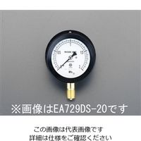 エスコ G 3/8”/ 75mm/0ー 10MPa 圧力計(つば付密閉) EA729DS-100 1個（直送品）