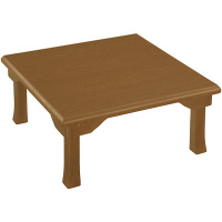 ファミリー・ライフ 木製折れ脚座卓 けやき色 幅750mm 1台　（直送品）