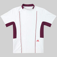 adidas ジャケット ホワイト+バーガンディ S SMS620-15 1枚　スクラブ（直送品）