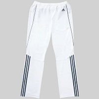 KAZEN adidas（アディダス）メンズパンツ 医療白衣 ホワイト+ネイビー 2XO SMS502-18（直送品）