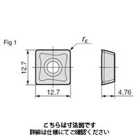 住友電工ハードメタル フライス用チップ SOET120408PDFR-S:H1 1セット（10個）（直送品）