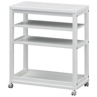 白井産業 セシルナ キッチンワゴン 幅738×高さ850mm ホワイト 1台（直送品）