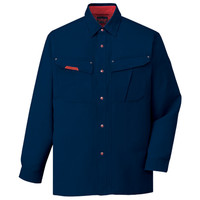 自重堂　制服百科　抗菌防臭長袖シャツ　ネービー　４Ｌ　47504（直送品）