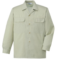 自重堂　制服百科　エコ製品制電オープンシャツ　アースグリーン　Ｍ　6055（直送品）
