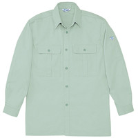 自重堂　制服百科　形態安定長袖シャツ　アースグリーン　Ｌ　34104（直送品）