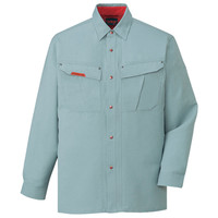 自重堂　制服百科　抗菌防臭長袖シャツ　アースグリーン　４Ｌ　47504（直送品）