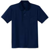 自重堂　制服百科　吸汗速乾半袖ポロシャツ　ネービー　５Ｌ　85814（直送品）