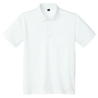 自重堂　制服百科　吸汗速乾半袖ポロシャツ　ホワイト　４Ｌ　85814（直送品）