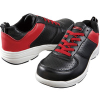自重堂 制服百科 セーフティースニーカー ブラック×レッド 27.0cm S8051R（直送品）