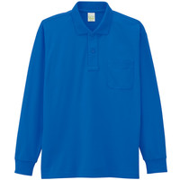 自重堂　制服百科　エコ製品制電長袖ポロシャツ　ブルー　ＥＬ　85244（直送品）