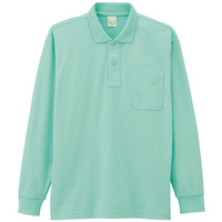 自重堂　制服百科　エコ製品制電長袖ポロシャツ　ミントグリーン　Ｍ　85244（直送品）