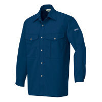 アイトス 長袖シャツ（厚地） ネイビー 5L AZ545-008 1着（直送品）