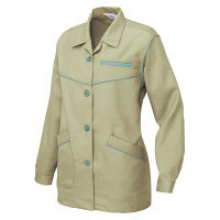 アイトス レディース長袖スモック アースグリーン M AZ817-005 1着（直送品）