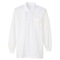 アイトス 長袖ポロシャツ（男女兼用） ホワイト S AZ860-001 1着（直送品）