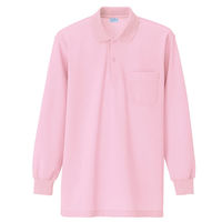 アイトス 長袖ポロシャツ（男女兼用） ピンク M AZ860-002 1着（直送品）