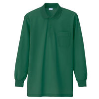 アイトス 長袖ポロシャツ（男女兼用） グリーン 3L AZ860-007 1着（直送品）
