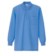 アイトス 長袖ポロシャツ（男女兼用） パープルブルー L AZ860-014 1着（直送品）