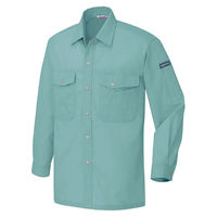 アイトス 長袖シャツ（配色なし・薄地） ターコイズ 5L AZ967-027 1着（直送品）