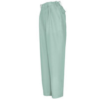 アイトス レディースシャーリングパンツ（2タック） グリーン M AZ1255-015 1着（直送品）