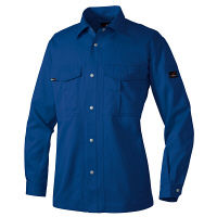 アイトス 長袖シャツ（厚地） ブルー 6L AZ1605-006 1着（直送品）