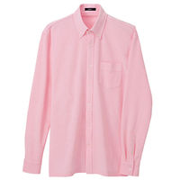アイトス 長袖ニットボタンダウンシャツ（男女兼用） ピンク SS AZ7853-060 1着（直送品）