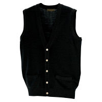 アイトス Vネック前開きベスト ブラック S AZ7861-010 1着（直送品）