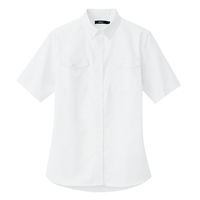 アイトス レディース半袖オックスボタンダウンシャツ ホワイト S AZ7879-001 1着（直送品）