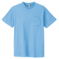アイトス 半袖Tシャツ（ポケット付）（男女兼用） サックス LL AZ10531-007 1着（直送品）