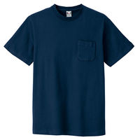 アイトス 半袖Tシャツ（ポケット付）（男女兼用） ネイビー M AZ10531-008 1着（直送品）