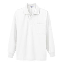 アイトス 吸汗速乾（クールコンフォート）ペン差し付長袖ポロシャツ（男女兼用） ホワイト L AZ10600-001 1着（直送品）