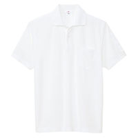 アイトス 吸汗速乾（クールコンフォート）ペン差し付半袖ポロシャツ（男女兼用） ホワイト SS AZ10601-001 1着（直送品）