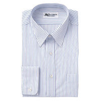 アイトス 長袖カッターシャツ（3800） サックスストライプ 38cm AZ43025-782 1着（直送品）