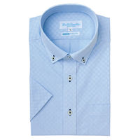 アイトス 半袖ボタンダウンシャツ サックス 3L AZ43058-007 1着（直送品）