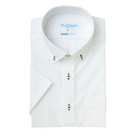 アイトス 半袖ボタンダウンシャツ ホワイト LL AZ43062-001 1着（直送品）