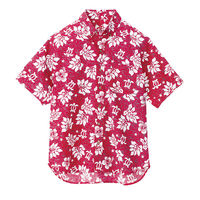 アイトス ボタンダウンアロハシャツ（ハワイの夜）（男女兼用） レッド M AZ56109-009 1着（直送品）