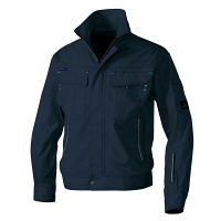 アイトス 長袖ストレッチブルゾン（男女兼用） ディープネイビー 5L AZ60301-018 1着（直送品）