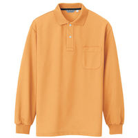 アイトス メンズ長袖ポロシャツ オレンジ S AZCL1001-012 1着（直送品）