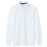 アイトス メンズ長袖ポロシャツ ホワイト 3L AZCL1001-024 1着（直送品）